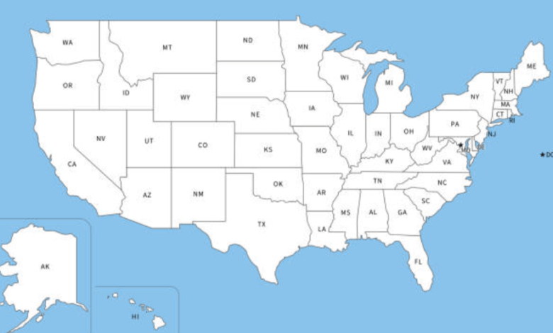 Outline:09ujeafv-Fe= Us Map